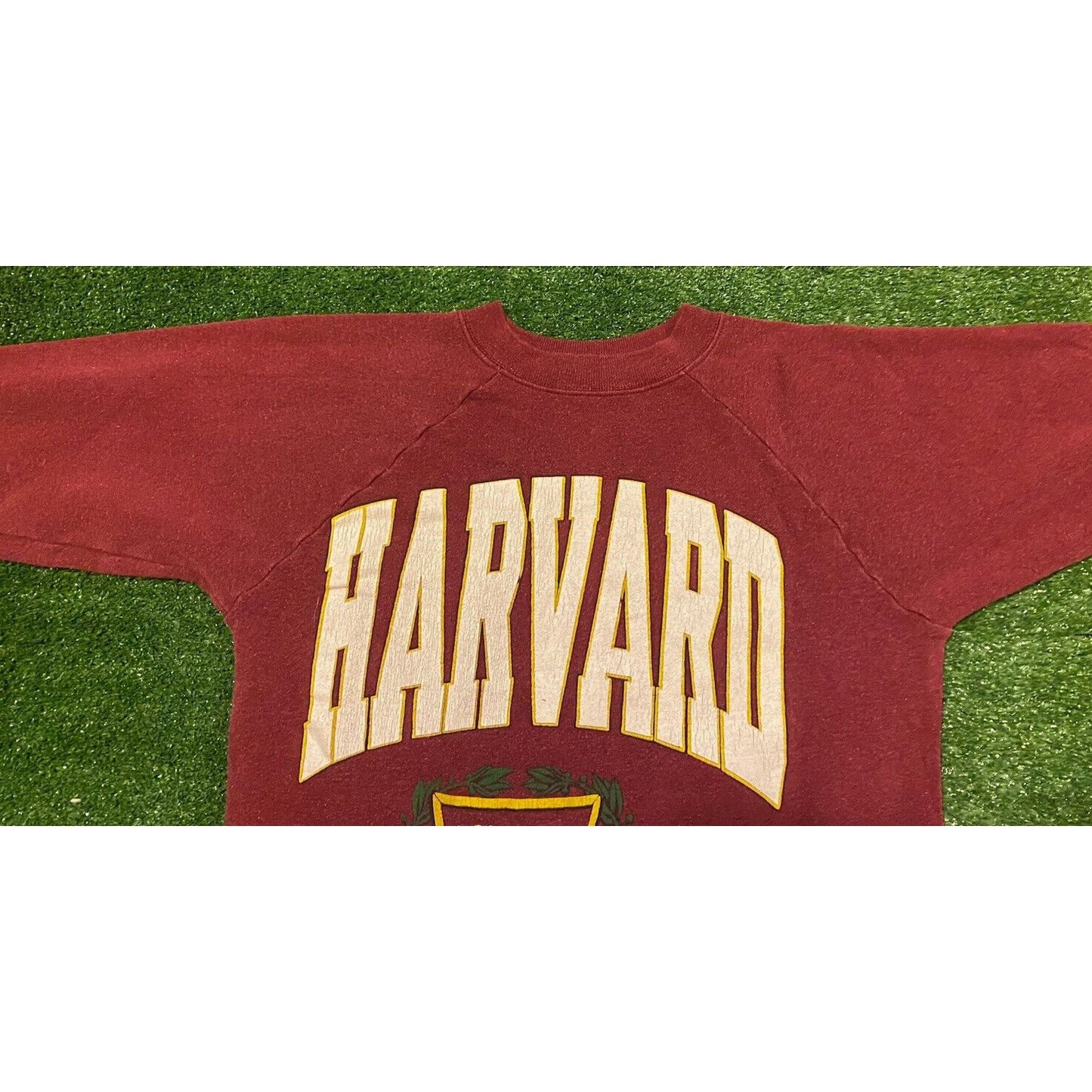 Vintage 1990s Harvard University Crimson crest ivy crewneck sweatshirt small