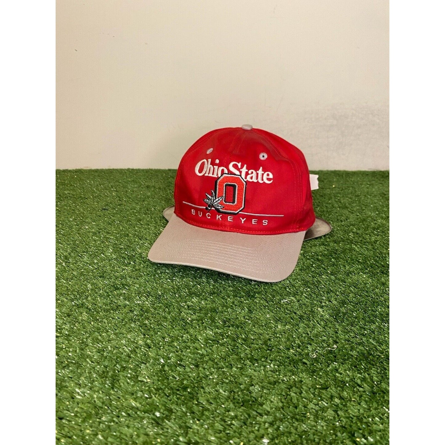 Vintage Ohio State Buckeyes hat cap snap back mens red gray Twins Enterprise 90s