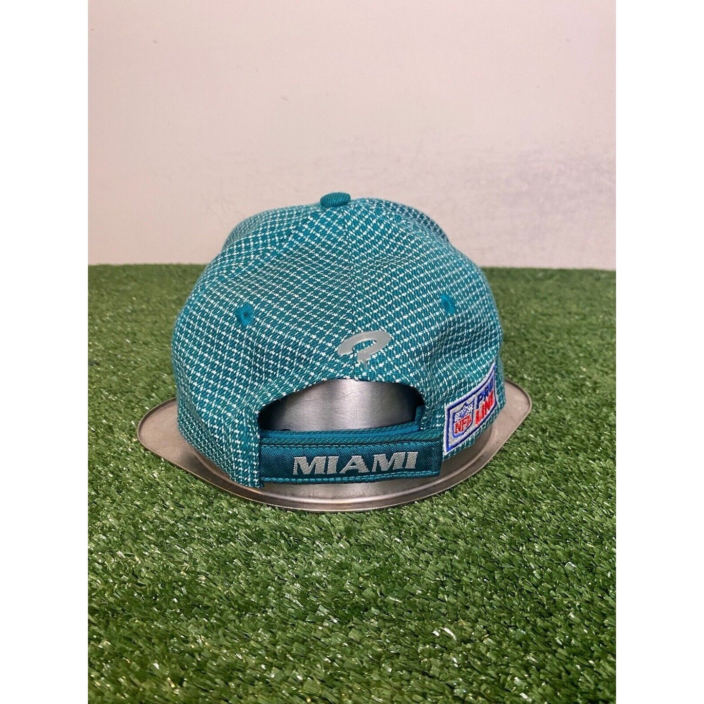 Vintage Miami Dolphins hat cap strap back Logo Athletic grid 90s mens adult wool