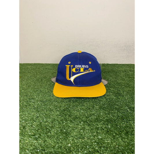 Vintage UCLA Bruins hat cap snap back new Youngan blue yellow mens basketball