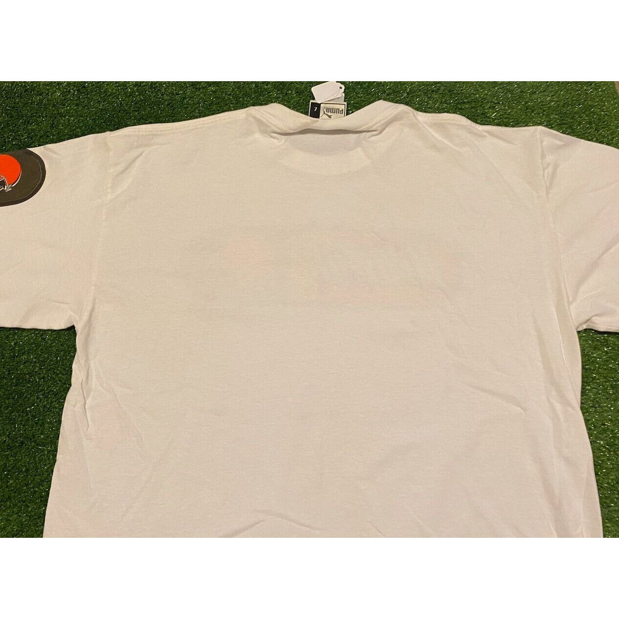 Vintage Y2K Puma Cleveland Browns helmet log long sleeve t-shirt white XL