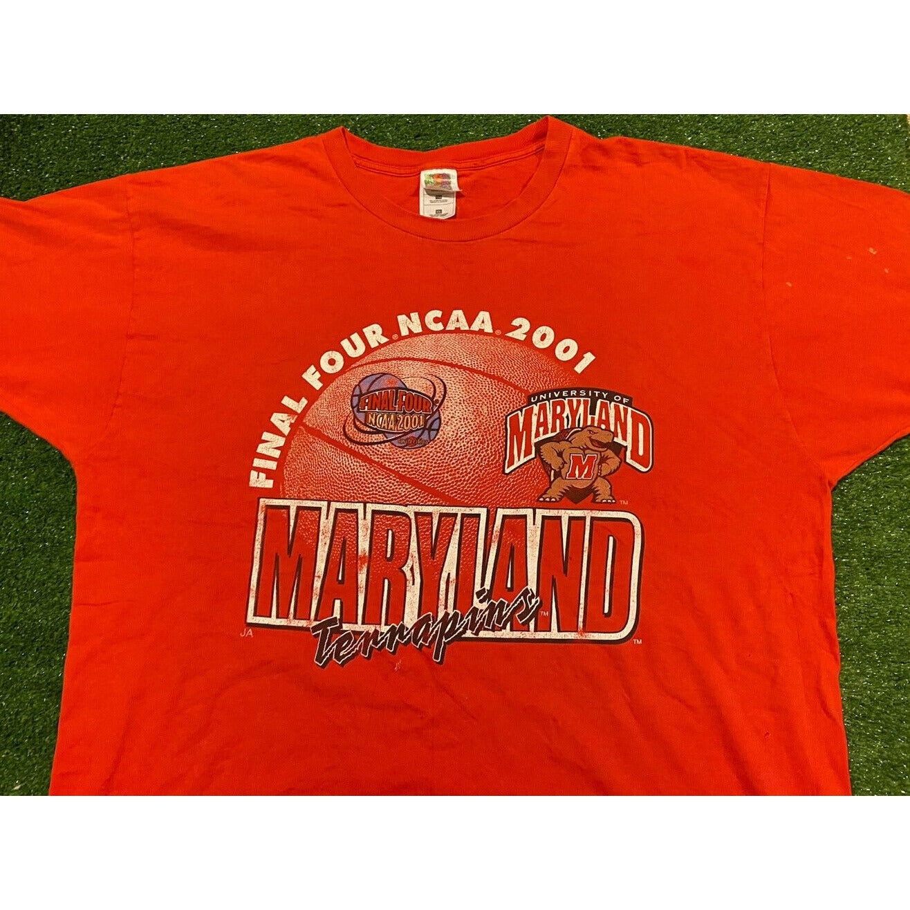 Vintage Maryland Terrapins Terps Basketball Final Four 2001 t-shirt 2XL red