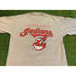 Vintage Cleveland Indians shirt mens large gray red chief wahoo baseball MLB R