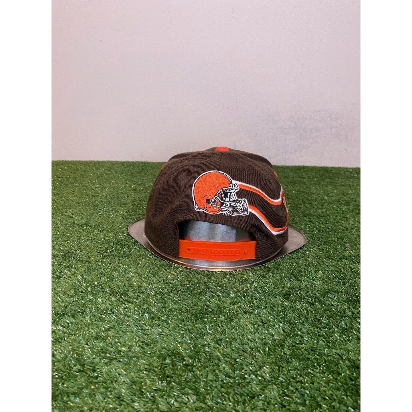 Vintage Drew Pearson Cleveland Browns wrap around helmet snap back hat cap NFL