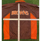 Vintage Cleveland Browns pullover medium Apex One Orange brown windbreaker mens