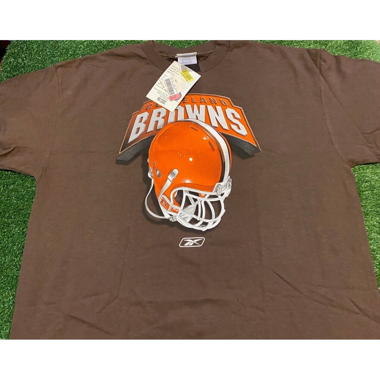 Vintage Cleveland Browns shirt extra large new brown Reebok mens orange Y2K