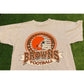 Vintage Cleveland Browns shirt medium Logo 7 mens gray short sleeve unisex