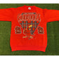 vintage fruit of the loom st. louis cardinals plaid spell out crewneck small red
