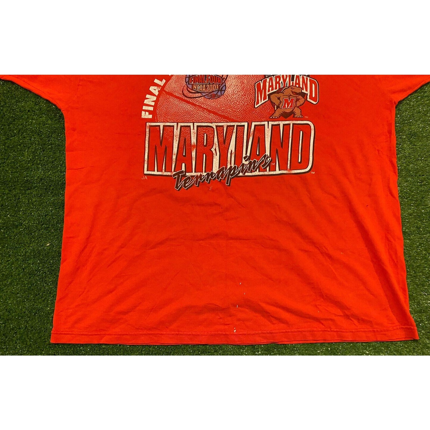 Vintage Maryland Terrapins Terps Basketball Final Four 2001 t-shirt 2XL red