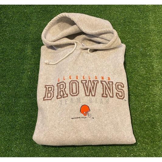 Vintage Cleveland Browns sweatshirt extra large hoodie gray 1990s adult mens NFL