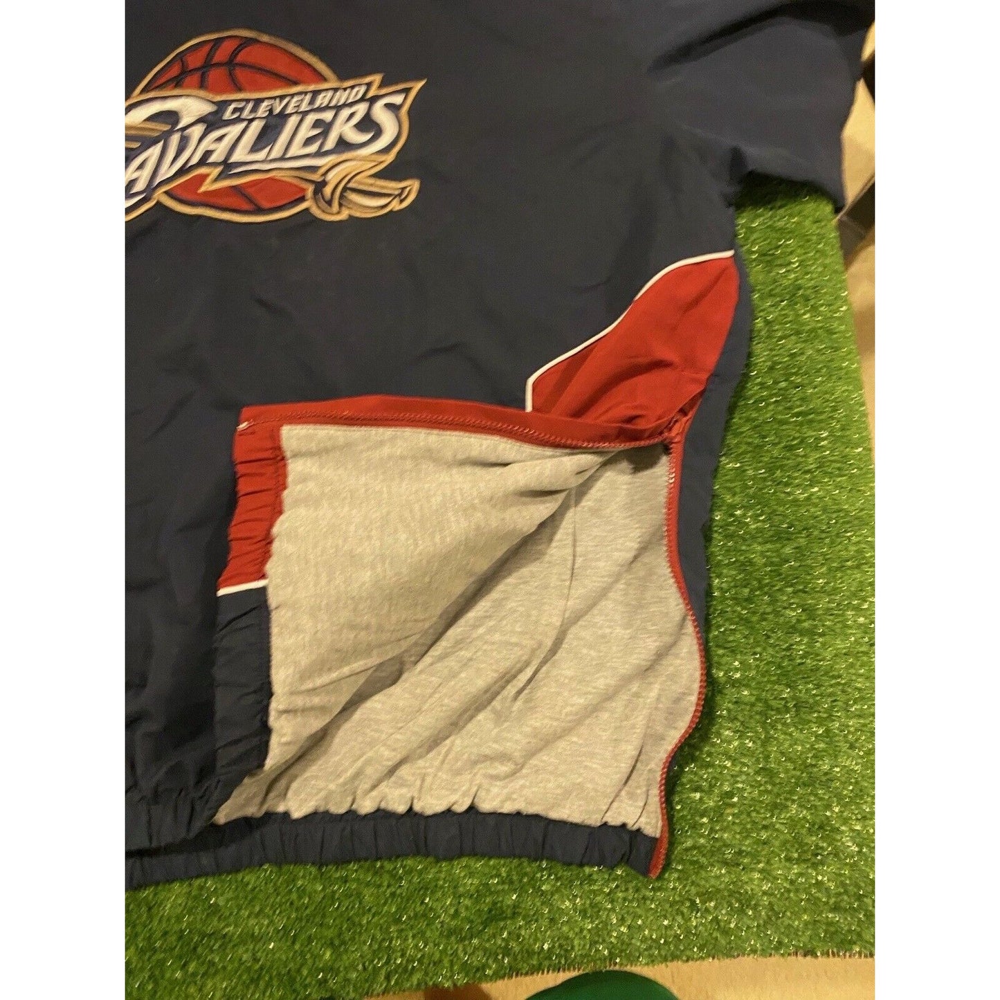 Retro Y2K NBA Team Cleveland Cavaliers Cavs logo pullover jacket coat 2XL