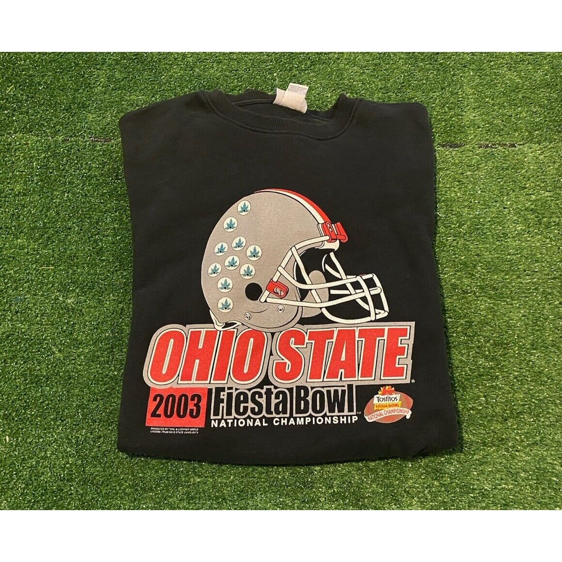 Vintage Ohio State Buckeyes sweatshirt mens large crew neck black football OSU