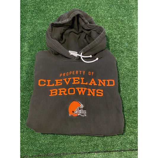 Nike Cleveland Browns sweatshirt large brown orange mens unisex embroidered