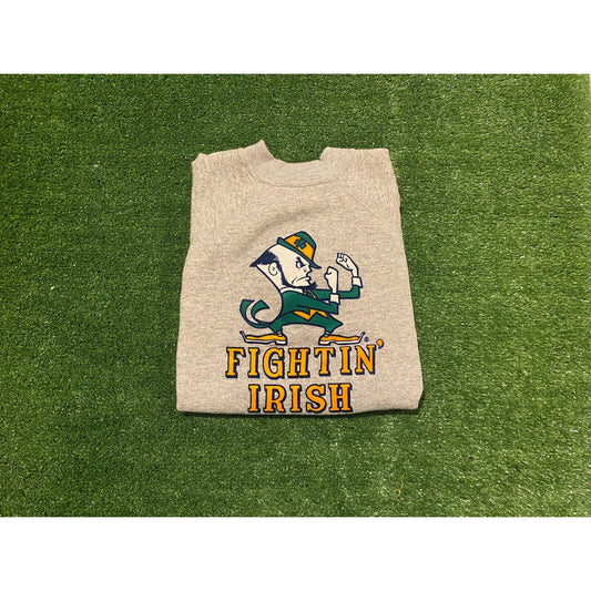 Vintage 1990s Champion Notre Dame Fighting Irish t-shirt small retro leprechaun