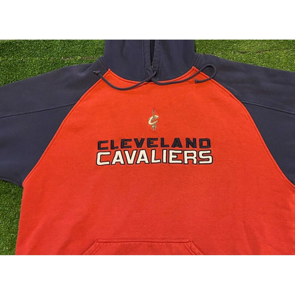 Mens Retro Y2K adidas Cleveland Cavs Cavaliers embroidered hoodie sweatshirt XL