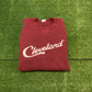 Vintage Russell Athletic Officially Licensed Script Cleveland crewneck sweatshirt XL maroon