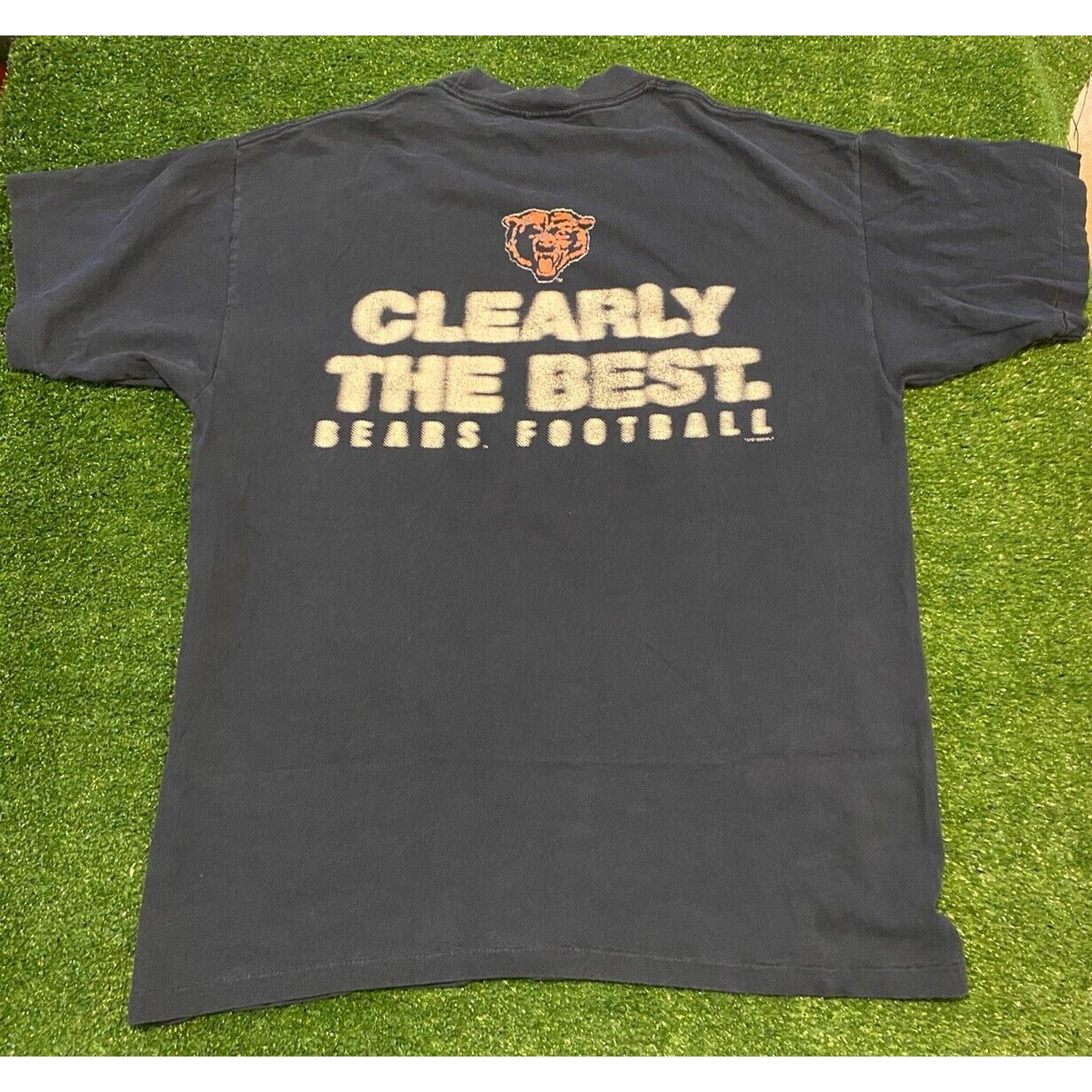 Vintage Chicago Bears shirt mens large blue orange 90s short sleeve unisex 18