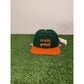 Vintage Miami Hurricanes hat cap snap back green orange deadstock football mens