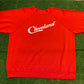 Vintage Tultex Officially Licensed Script Cleveland crewneck sweatshirt large red Box C