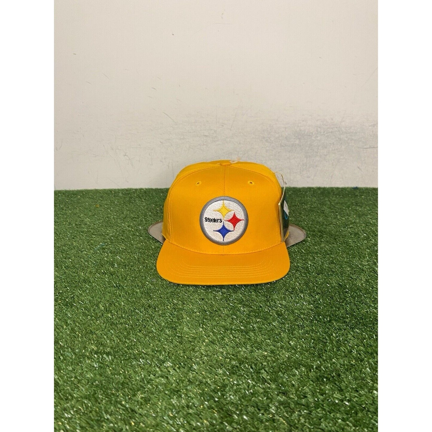 Vintage Pittsburgh Steelers hat cap snap back yellow deadstock mens G Cap