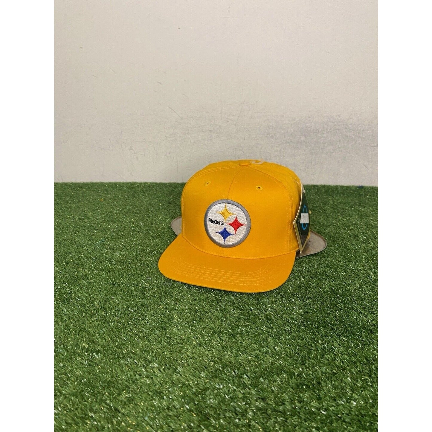 Vintage Pittsburgh Steelers hat cap snap back yellow deadstock mens G Cap