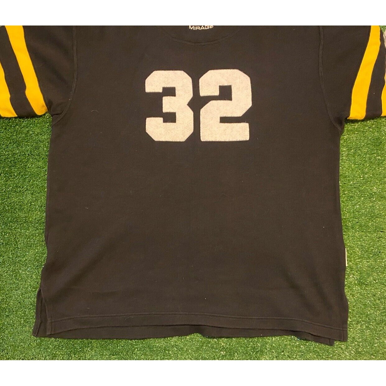 Vintage Pittsburgh Steelers sweater mens extra large black yellow Mirage #32 18