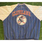 Vintage Cleveland Indians jacket mens medium blue white chief wahoo Mirage RK