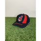 Vintage Cleveland Indians hat canp snap back chief wahoo swirl blue red 90s mens