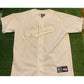 Vintage Cleveland Indians jersey mens large white chrome script Majestic 90s