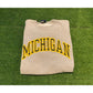 Vintage Michigan Wolverines sweatshirt mens large gray yellow crew neck Y2K V