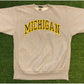 Vintage Michigan Wolverines sweatshirt mens large gray yellow crew neck Y2K V