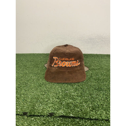 Vintage Cleveland Browns hat cap strap back brown sports specialties the cord