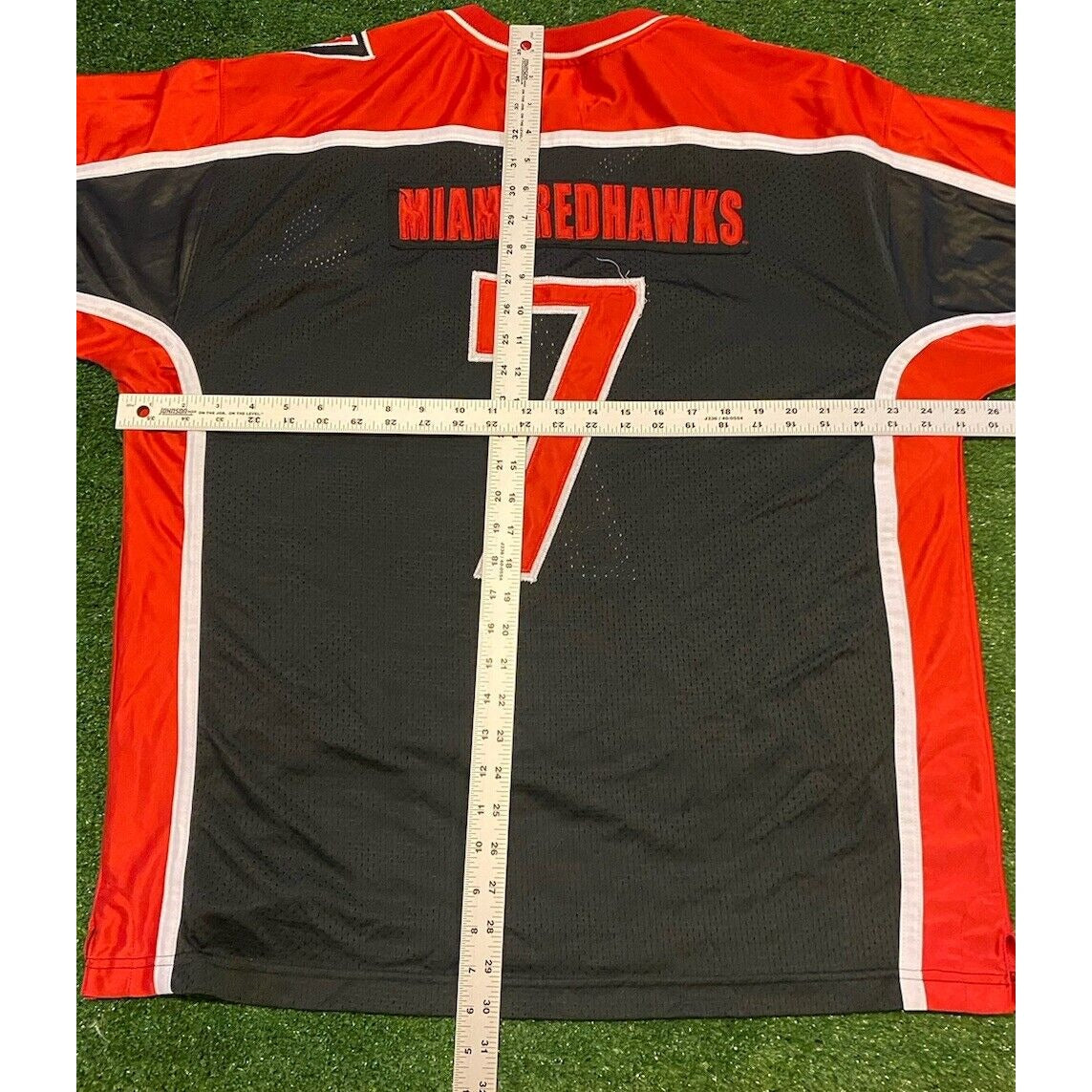 Vintage Miami Redhawks jersey mens extra large shirt black red Y2K football 2