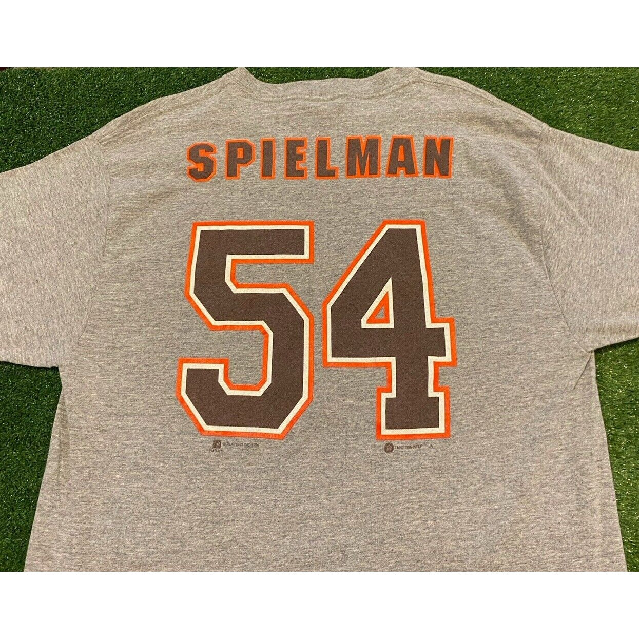 Vintage Cleveland Browns tshirt extra large Chris Spielman gray 90s adult mens