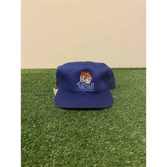 Vintage Bacon & Co Tennessee State Tigers logo snapback hat blue NWT