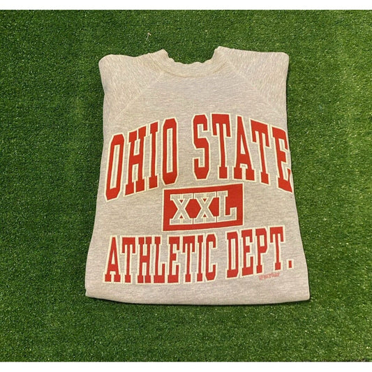 Vintage Ohio State Buckeyes sweatshirt medium gray red men unisex 90s OSU adult