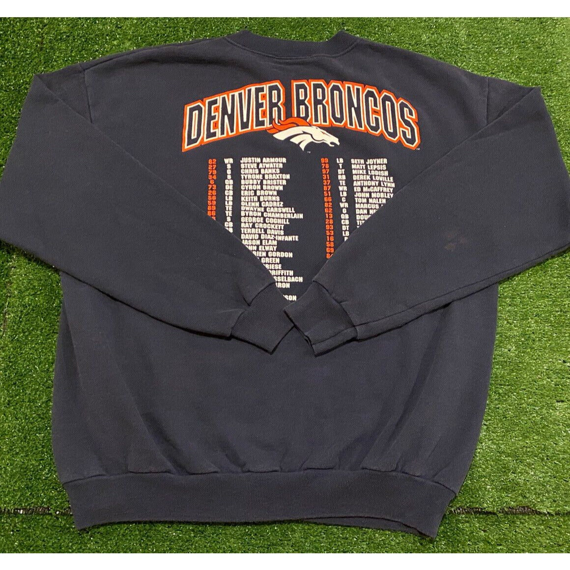 Vintage Lee Sport Denver Broncos 1998 Roster crewneck sweatshirt large