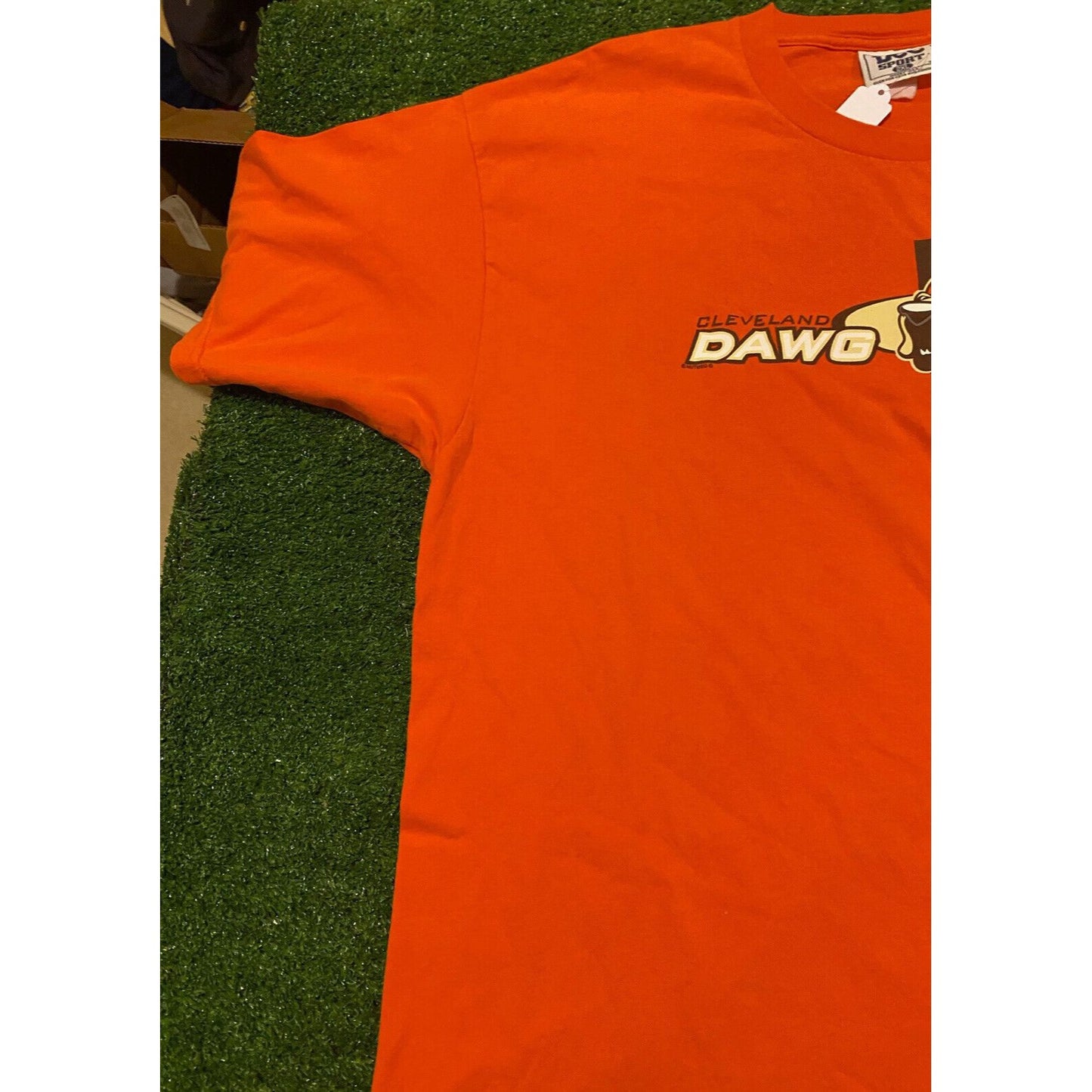 Vintage Lee Sport 1998 Cleveland Browns Dawg Pound Logo t-shirt XXL orange