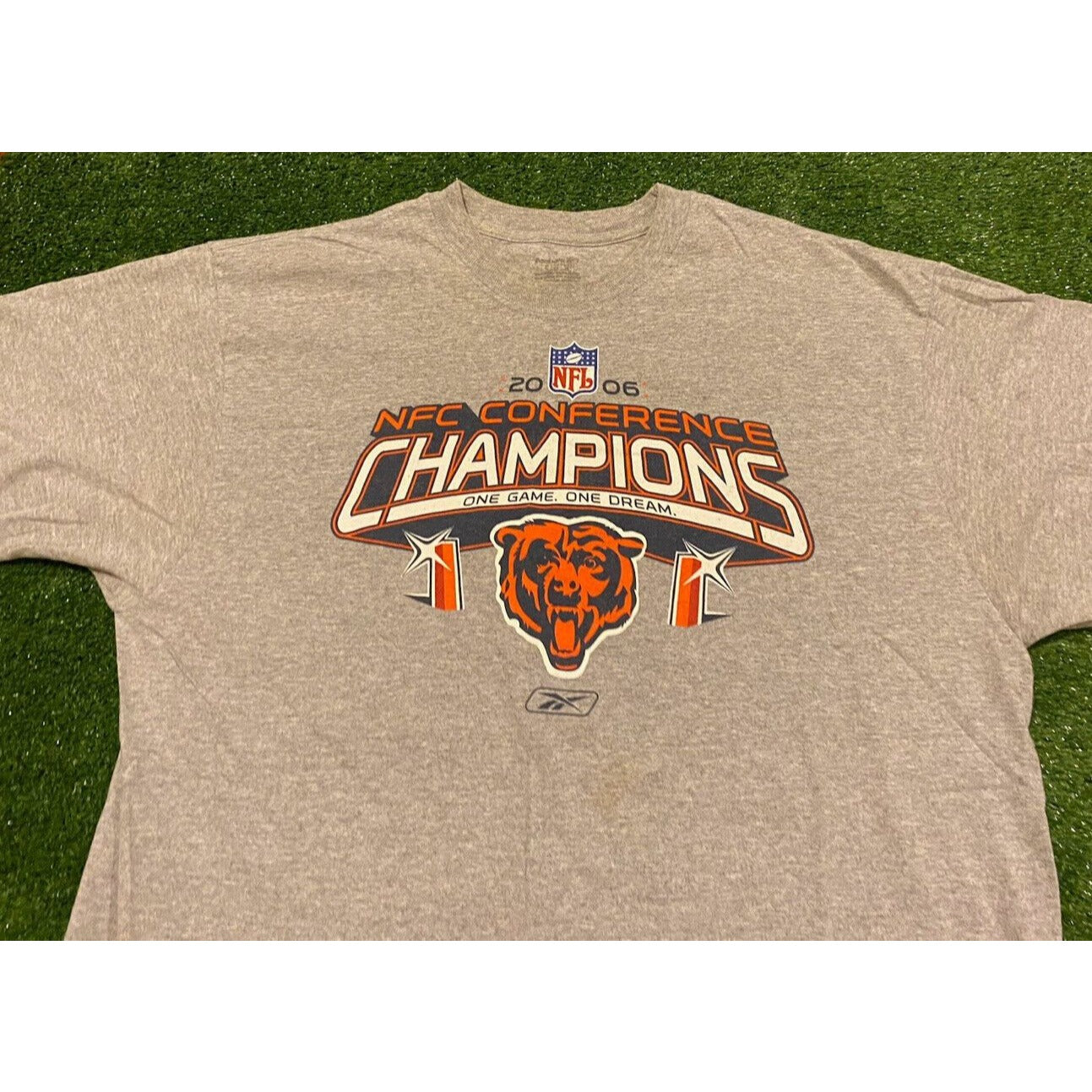 Vintage Y2K Reebok Chicago Bears 2006 NFC Conference Champions t-shirt XL gray