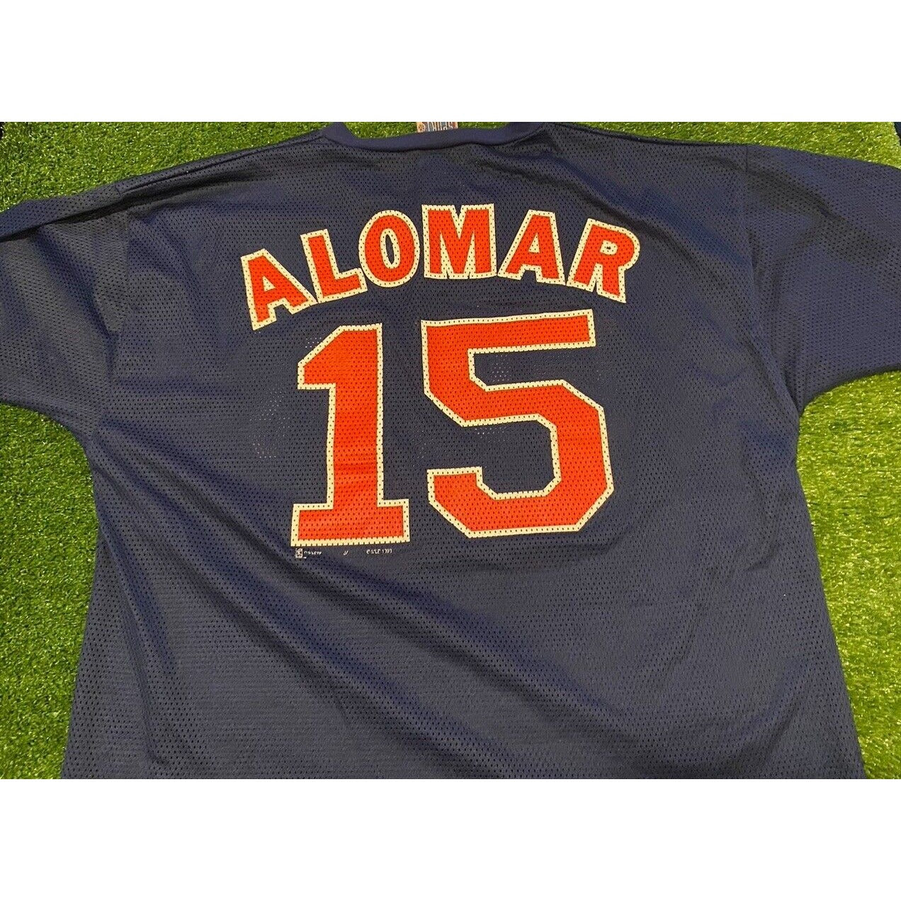 Vintage Cleveland Indians shirt extra large mens blue Chief wahoo Sandy Alomar