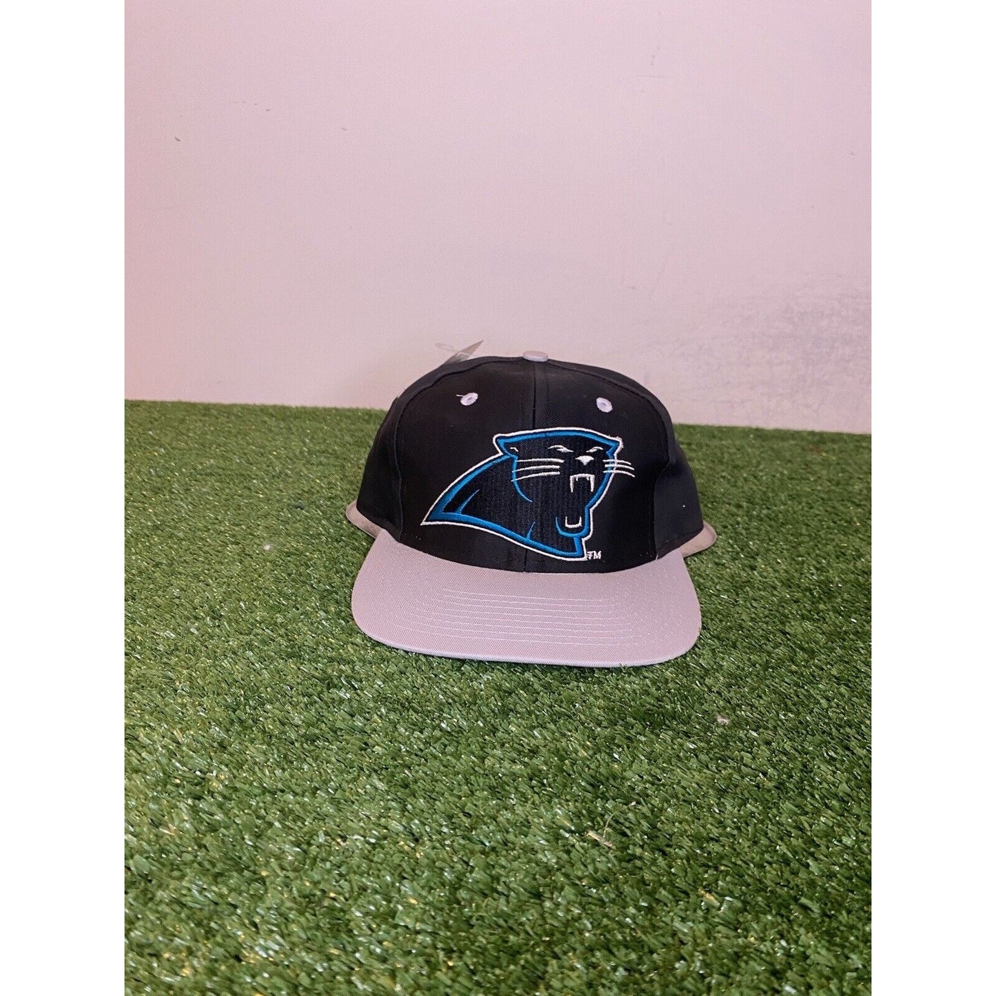 Vintage Carolina Panthers snapback hat cap new 90s block head competitor mens