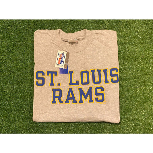 Vintage Champion Pro Line St. Louis Rams spell out t-shirt Large 90s dead stock