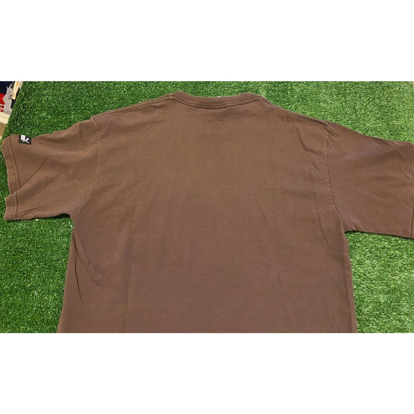 Vintage Y2K Puma Cleveland Browns split bar t-shirt nfl football brown large