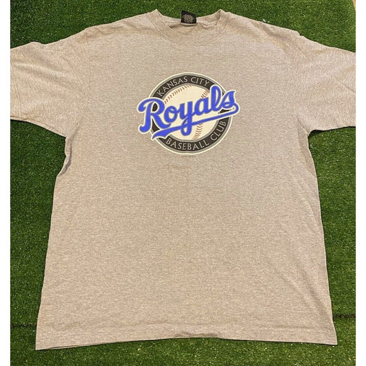 Vintage Kansas City Royals shirt large gray mens Y2K 2000s unisex blue