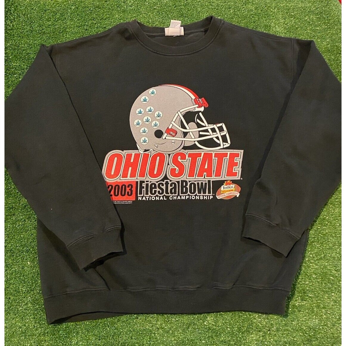 Vintage Ohio State Buckeyes sweatshirt mens large crew neck black football OSU