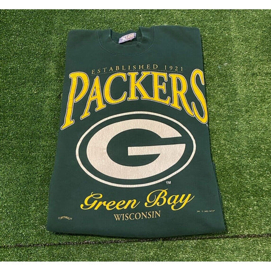 Vintage Green Bay Packers sweatshirt mens extra large green Nutmeg Mills 90s