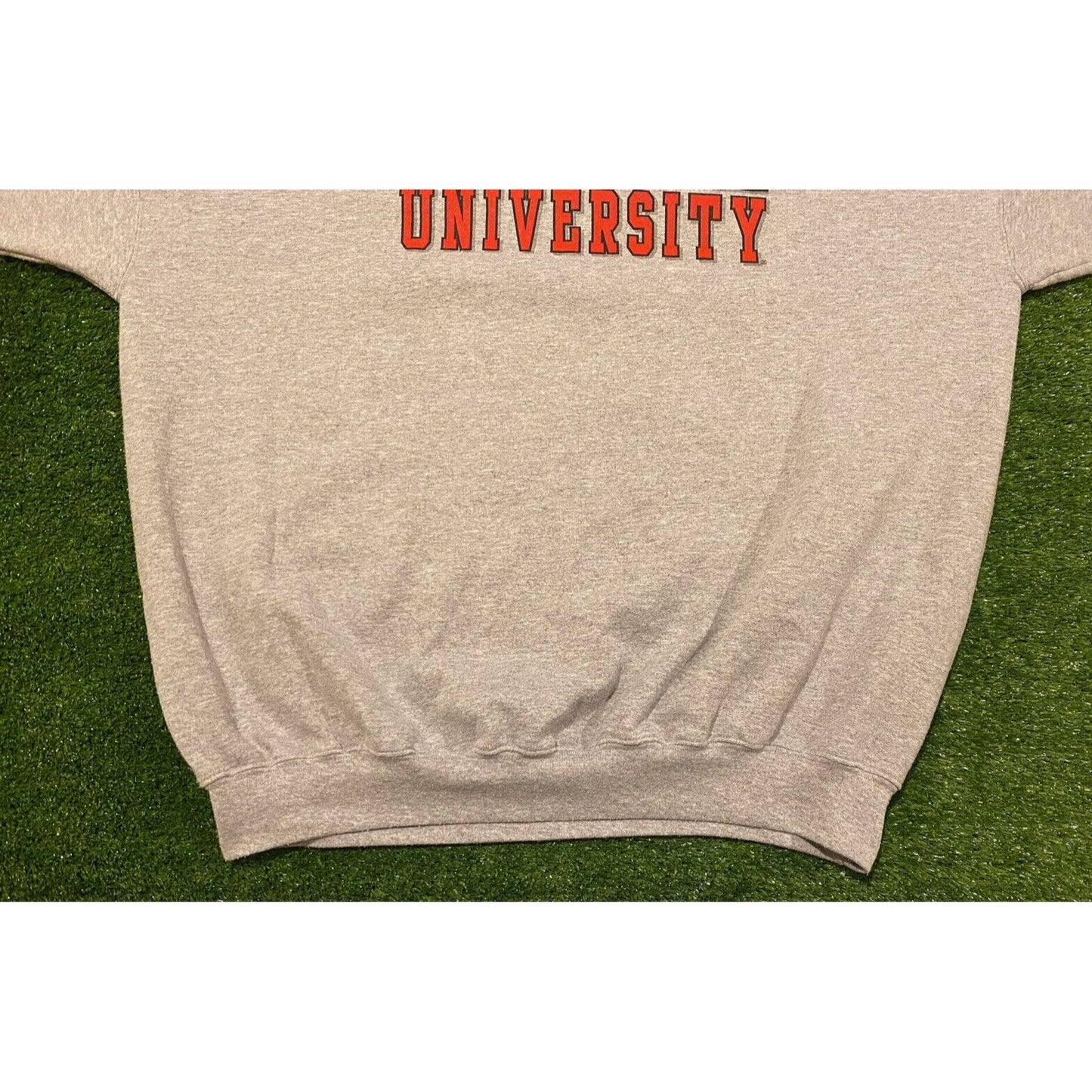 Vintage Retro Y2K Ball State Cardinals split bar crew neck sweatshirt 2XL gray