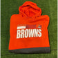 Nike Cleveland Browns hoodie mens extra large sweatshirt orange gray adult