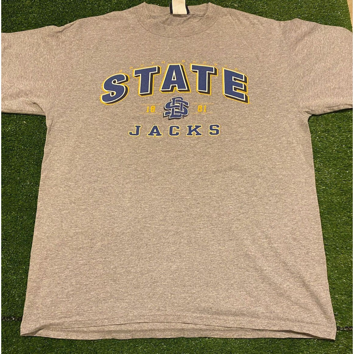 Vintage Retro Jansport South Dakota State Jackrabbits arch t-shirt XL gray