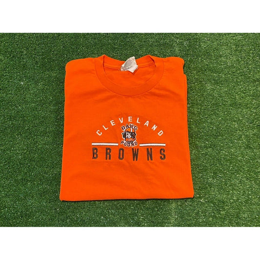 Vintage Y2K Lee Sport Cleveland Browns Dawg Pound embroidered t-shirt large